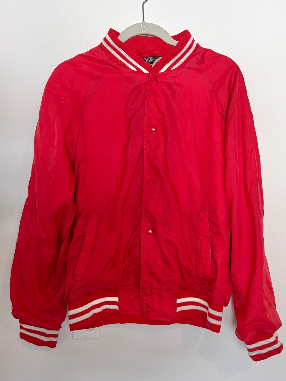 Vintage Retro 70's-80's Sears Brand Red Bomber Varsity Jacket in Excellent Condi